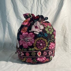 ~Vera Bradley Travel Drawstring Bucket Bag/ Pouch/Cube~